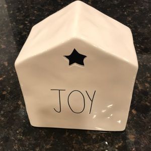 New without tag Rae Dunn “JOY”  Candle house